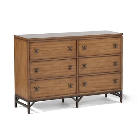 Taft 6 Drawer Chest with Metal Legs